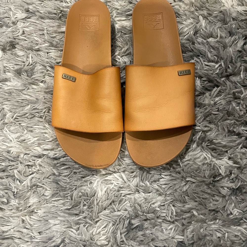 Reef Brown Slide Sandals